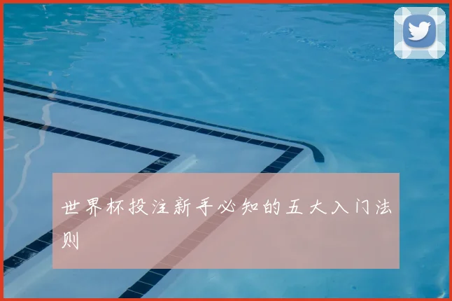 世界杯投注新手必知的五大入门法则